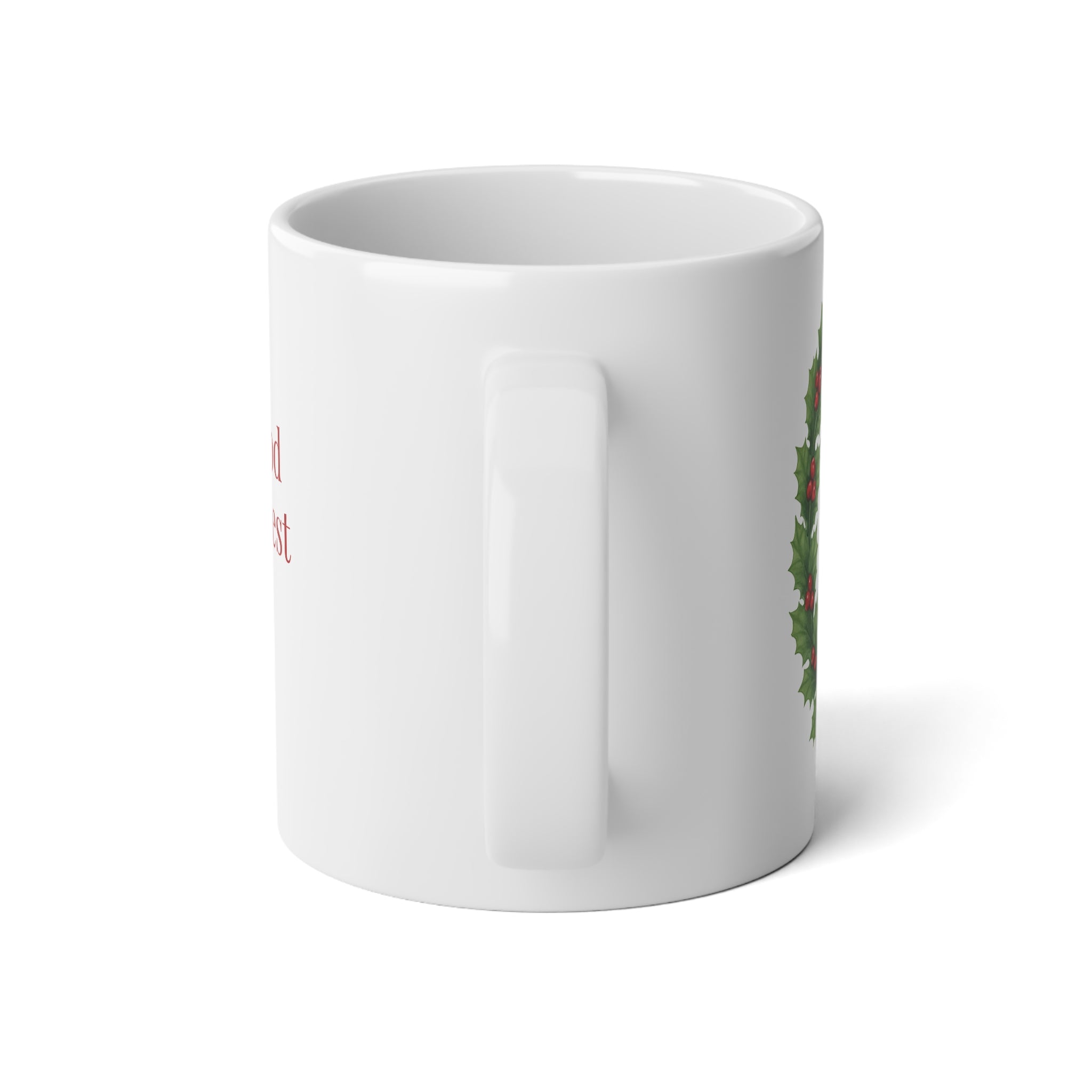 Luke 2:14 Glory to God Christmas wreath Jumbo Mug-20oz
