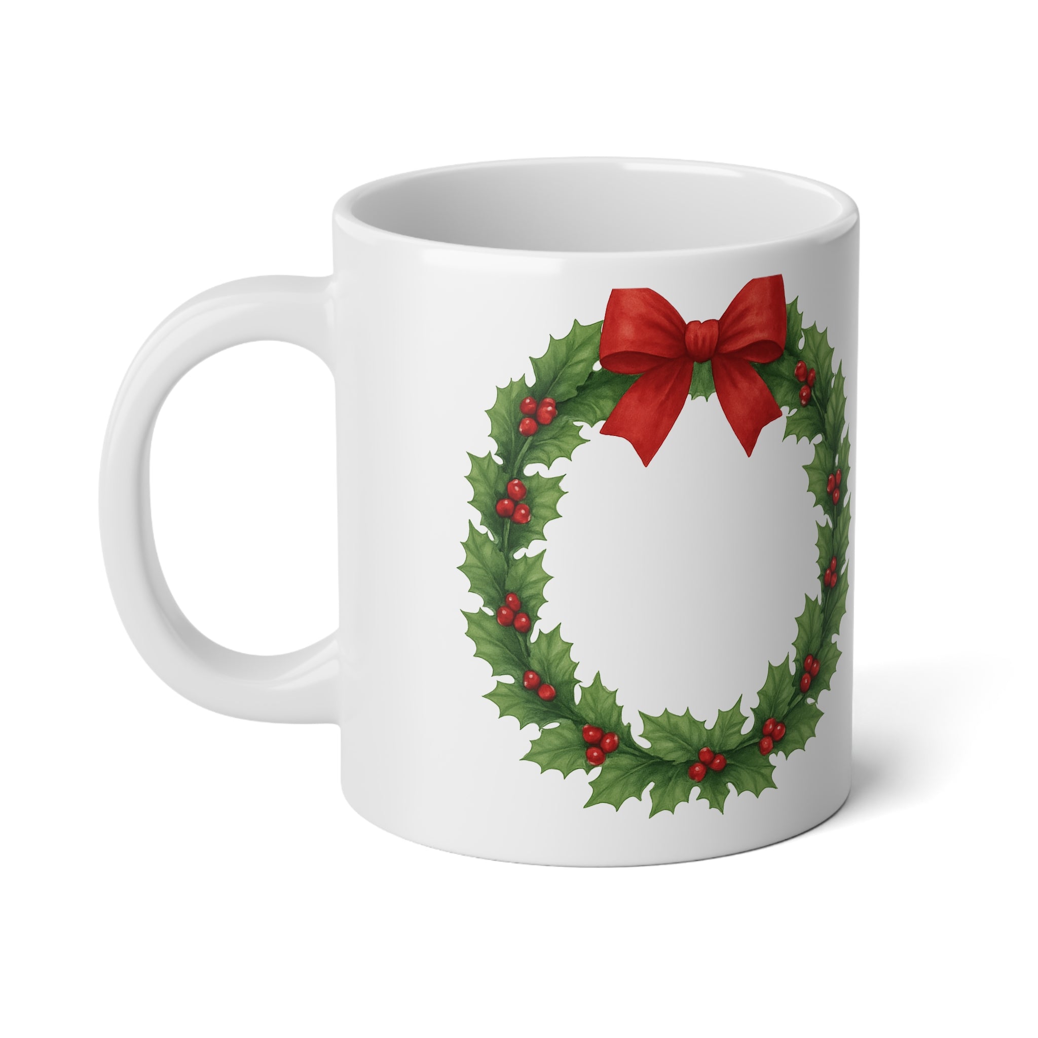 Luke 2:14 Glory to God Christmas wreath Jumbo Mug-20oz