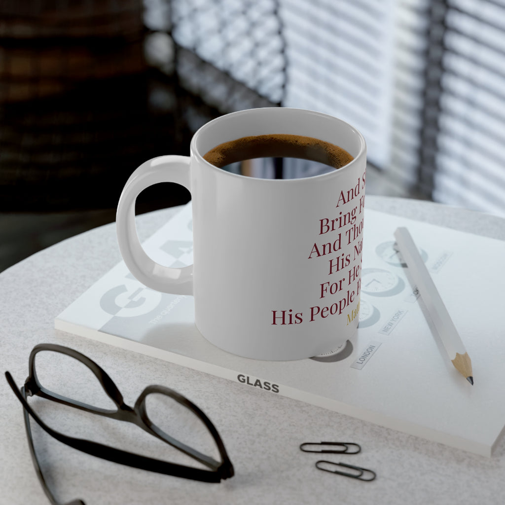 Matthew 1:21 Savior Is Born Christmas Scripture Jumbo Mug – 20oz