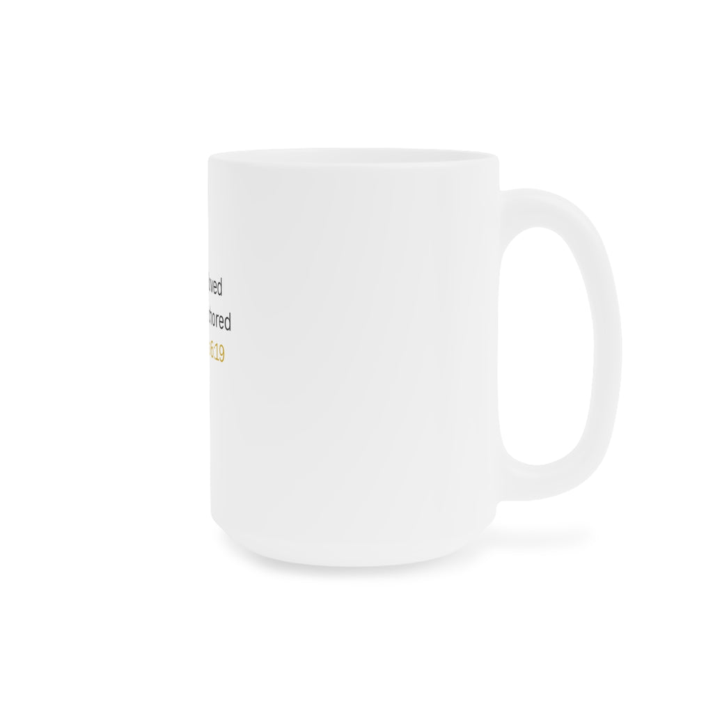 Hebrews 6:19 Ceramic Mug — "Deeply Loved, Safely Anchored" Inspirational Coffee Cup