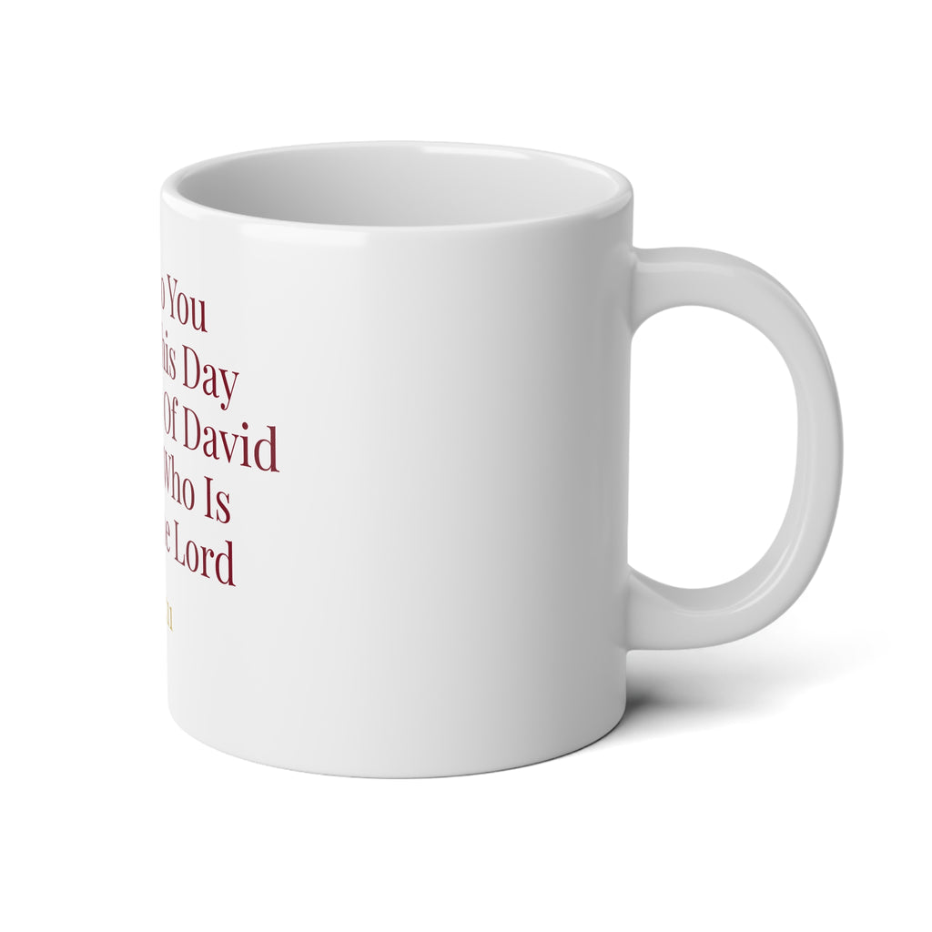 Luke 2:11 Savior Is Born Christmas Scripture Jumbo Mug – 20oz