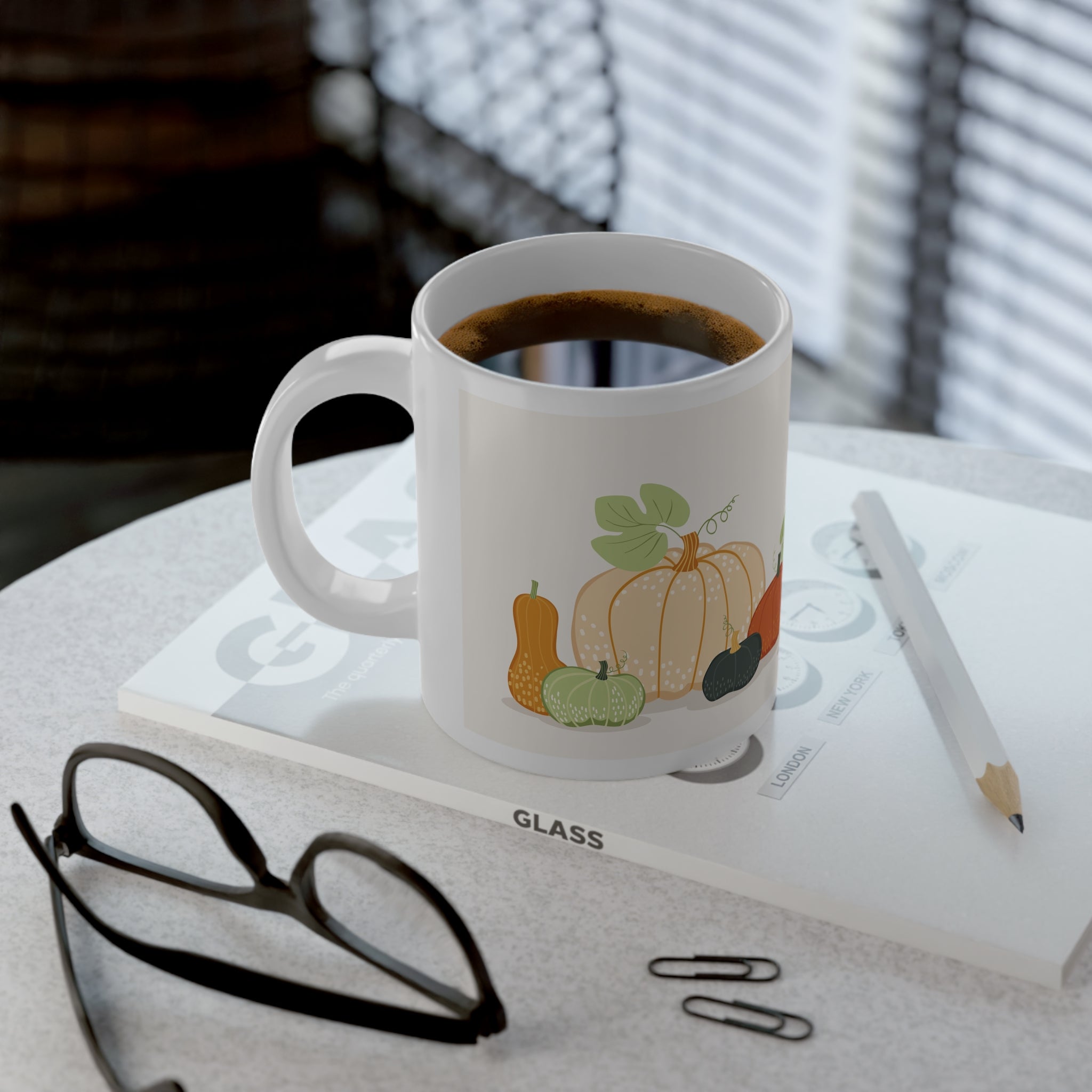 1 Chronicles 16:34 O give thanks unto the Lord harvest graphic Jumbo Mug-20oz
