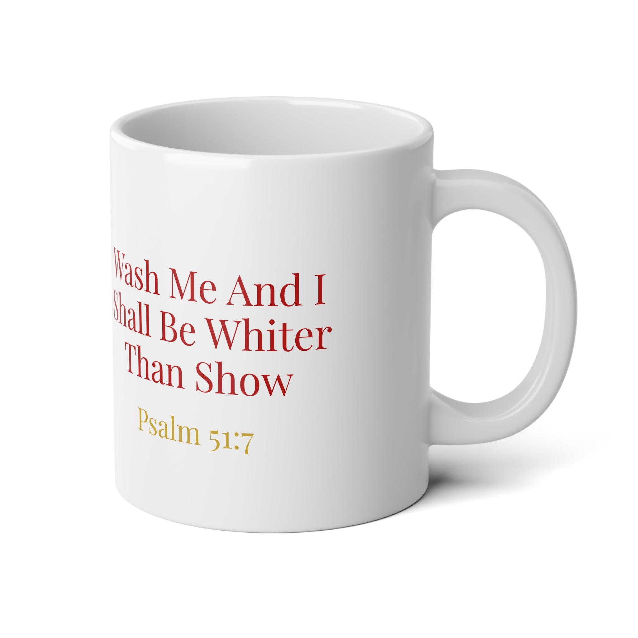 Psalm 51:7 Whiter than snow Cozy Snowman Jumbo Mug-20oz