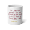 Luke 2:11 Savior Is Born Christmas Scripture Jumbo Mug – 20oz