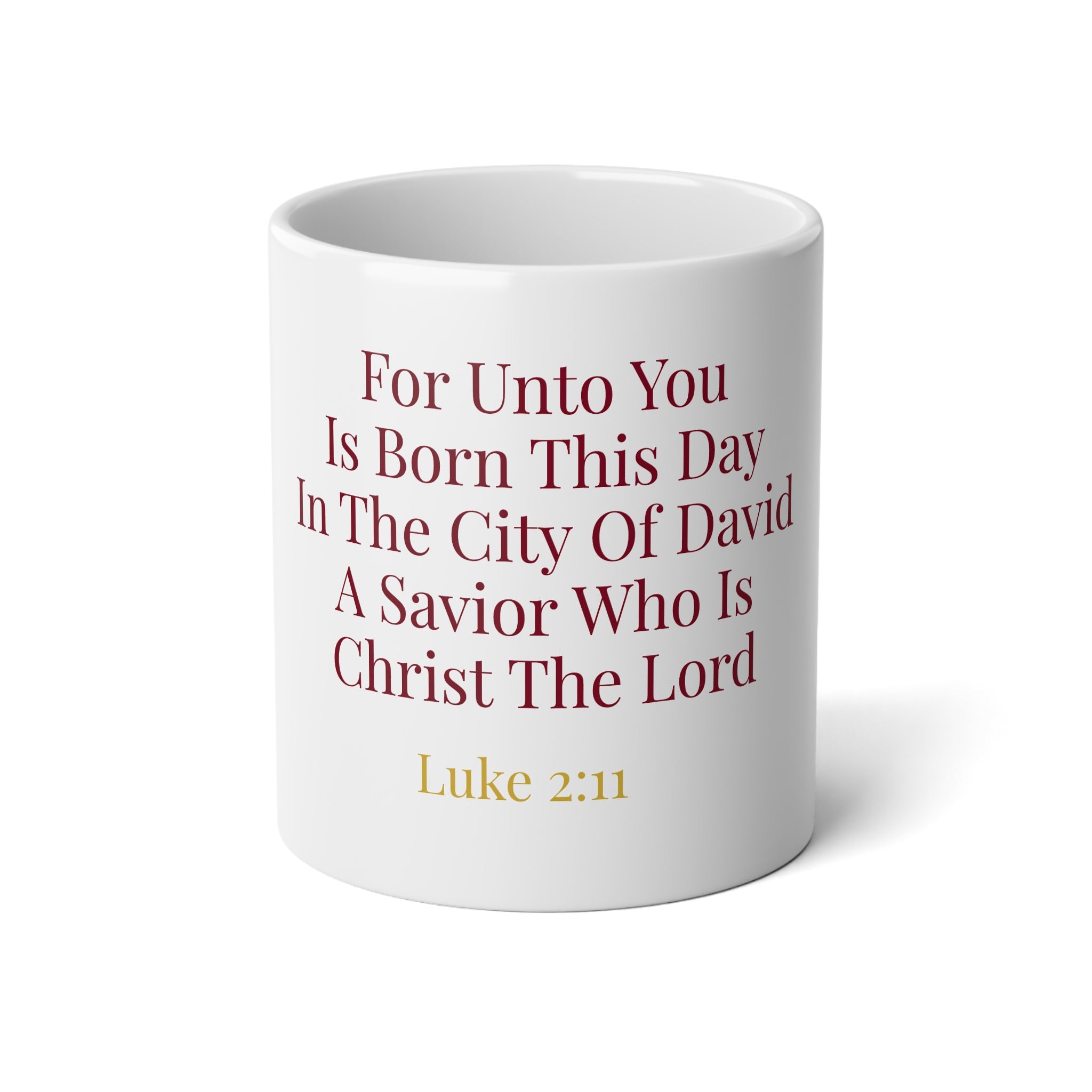 Luke 2:11 Savior Is Born Christmas Scripture Jumbo Mug – 20oz