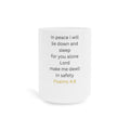 Psalms 4:8 Scripture Mug — In Peace I Will Lie Down & Sleep Ceramic Coffee Cup