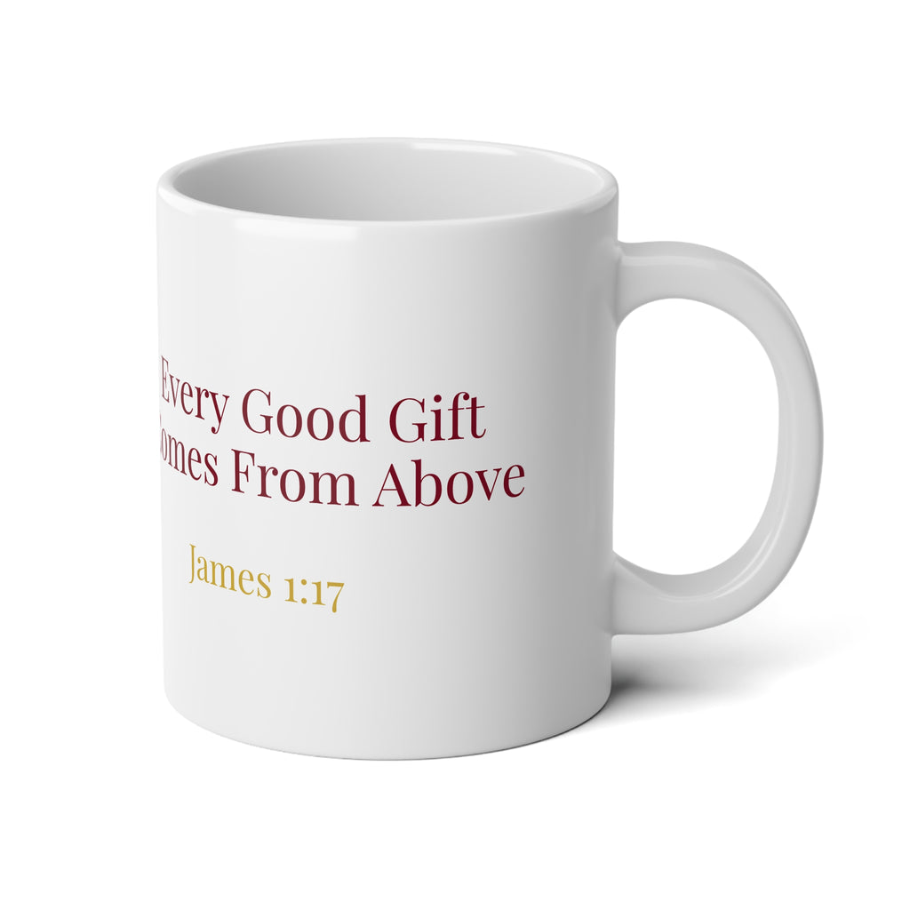 James 1:17 Every good gift Christmas tree Jumbo Mug-20oz