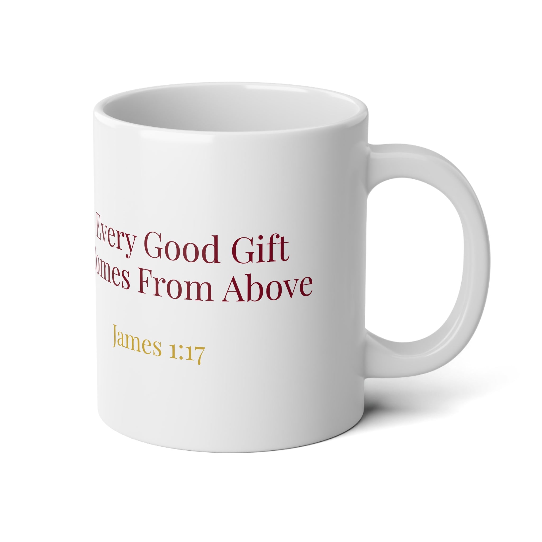 James 1:17 Every good gift Christmas tree Jumbo Mug-20oz