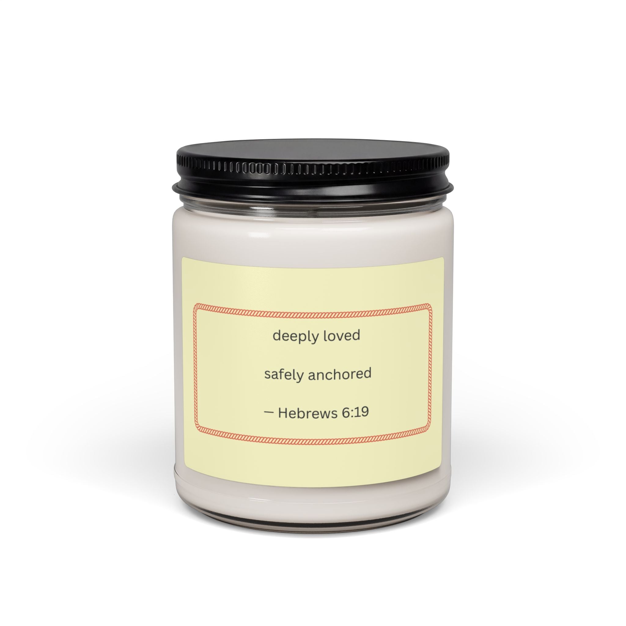 Hebrews 6:19 Scripture Label Scented Soy Candle