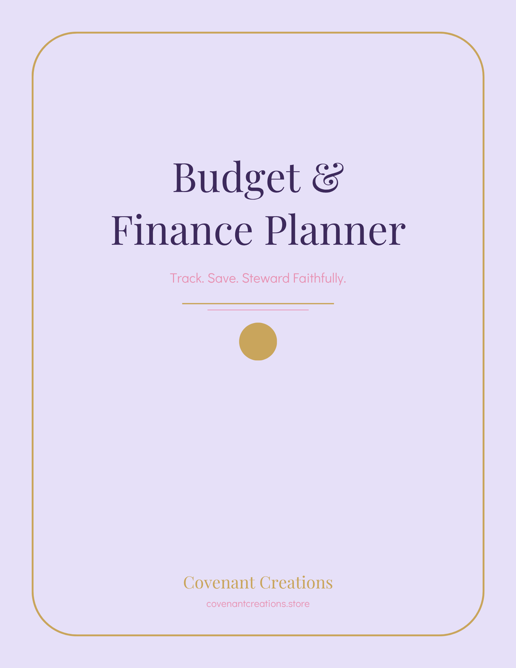 Budget & Finance Planner – Instant PDF Download
