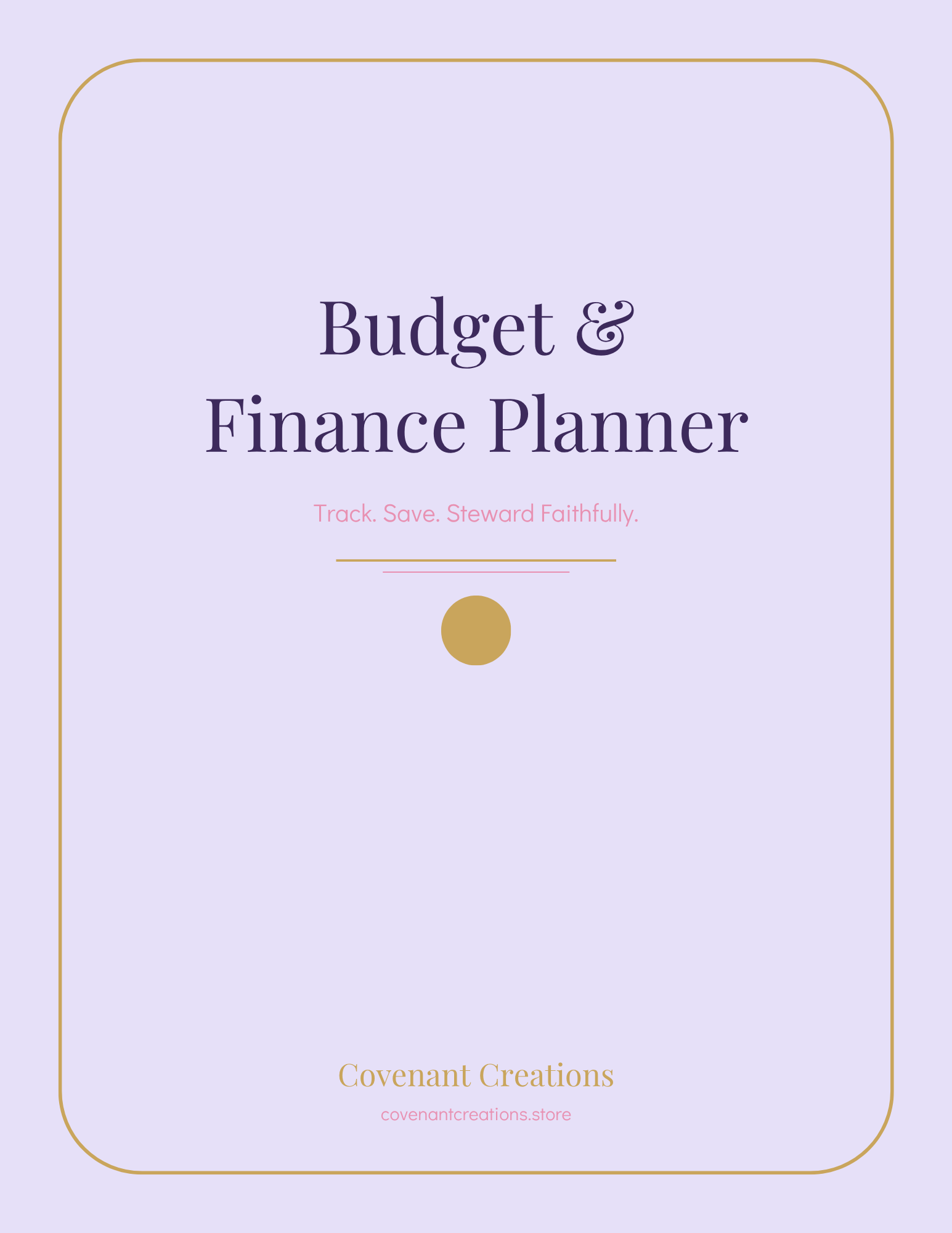 Budget & Finance Planner – Instant PDF Download