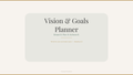 Vision & Goals Planner-Instant PDF Download