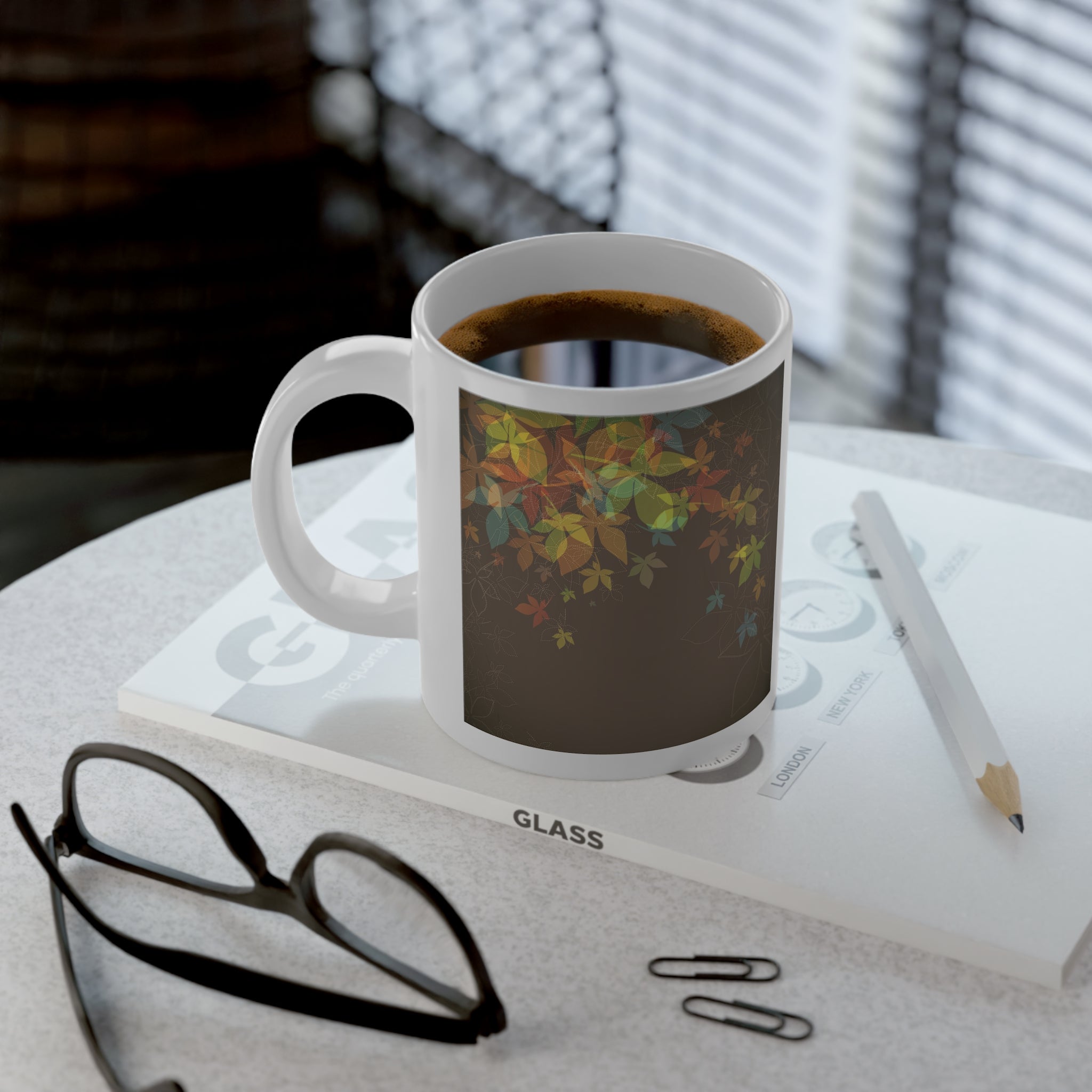 1 Thessalonians 5:18 In everything give thanks illuminated leaves Jumbo Mug-20oz