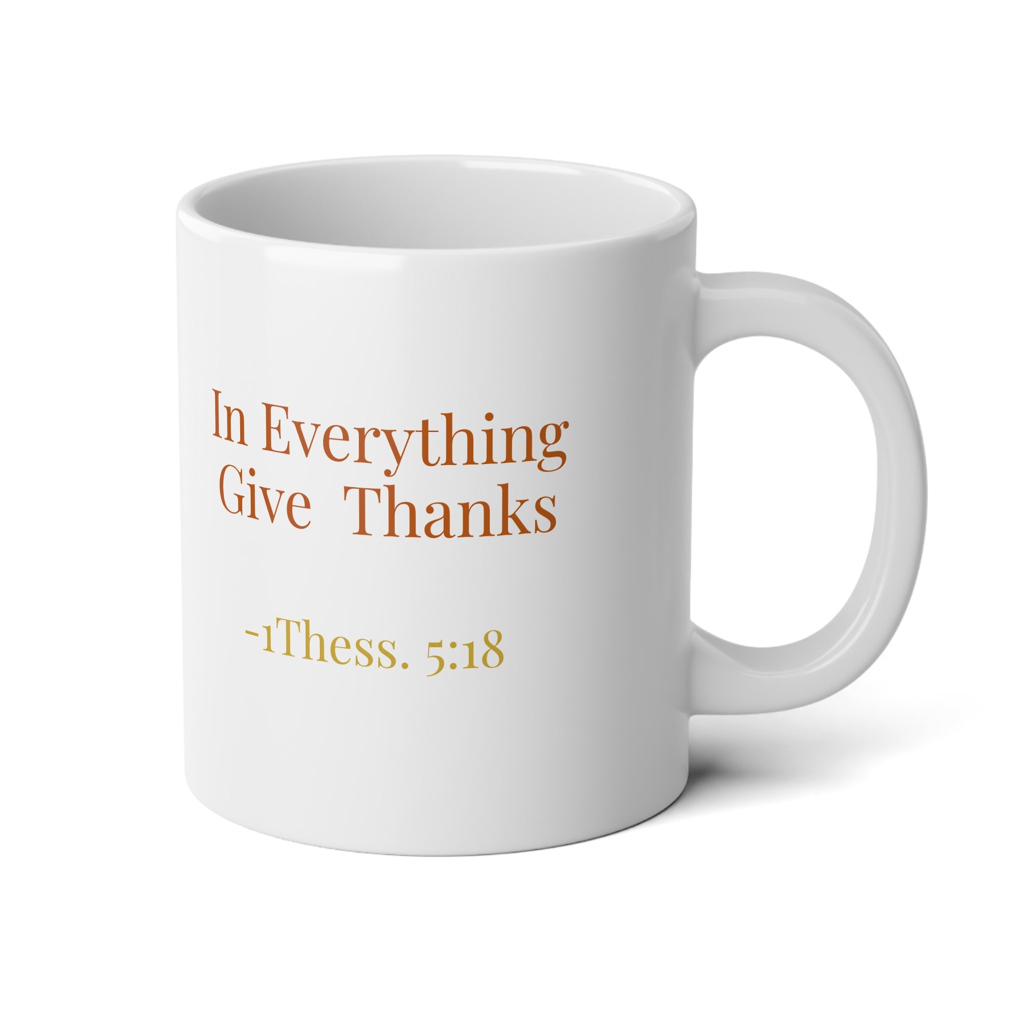 1 Thessalonians 5:18 In everything give thanks illuminated leaves Jumbo Mug-20oz