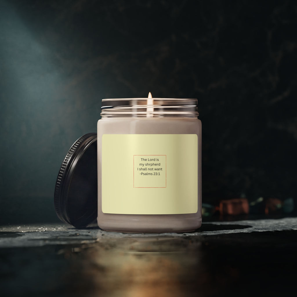 Psalm 23 Verse Candle Soy Jar | The Lord is My Shepherd 9oz