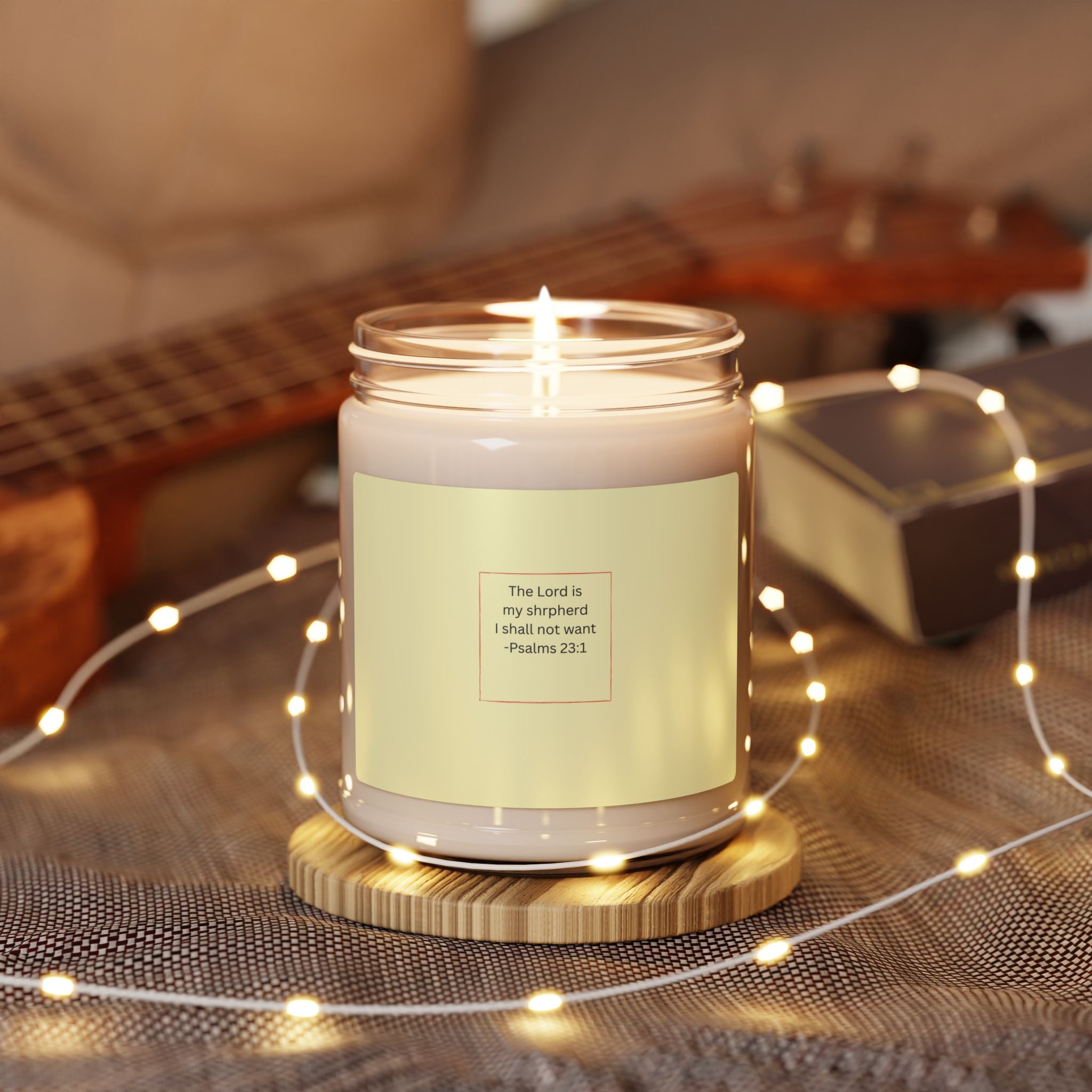 Psalm 23 Verse Candle Soy Jar | The Lord is My Shepherd 9oz