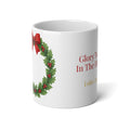 Luke 2:14 Glory to God Christmas wreath Jumbo Mug-20oz
