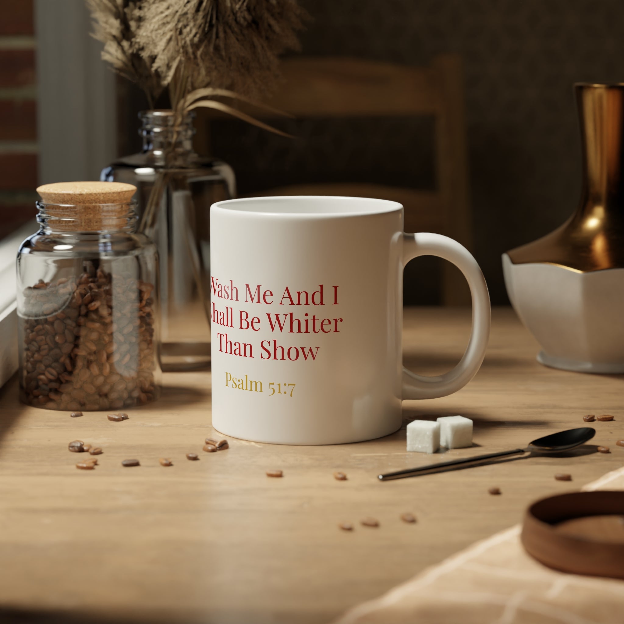 Psalm 51:7 Whiter than snow Cozy Snowman Jumbo Mug-20oz