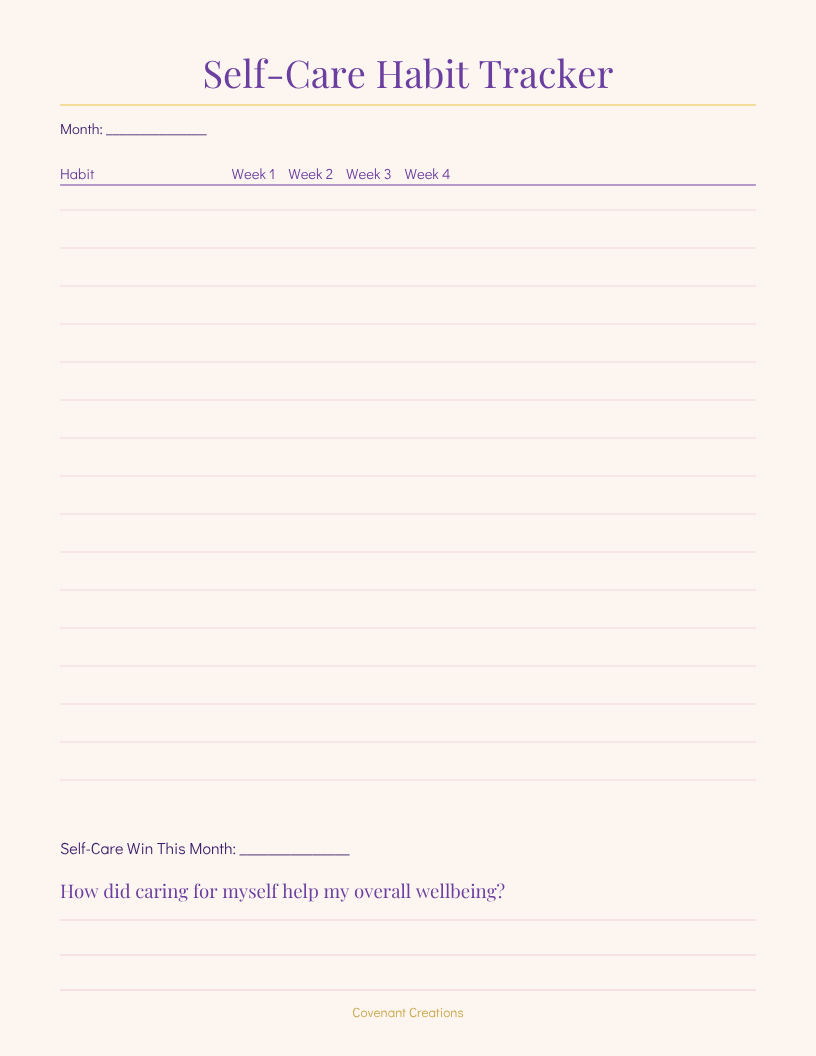 Wellness & Mental Health Planner-Instant PDF Download