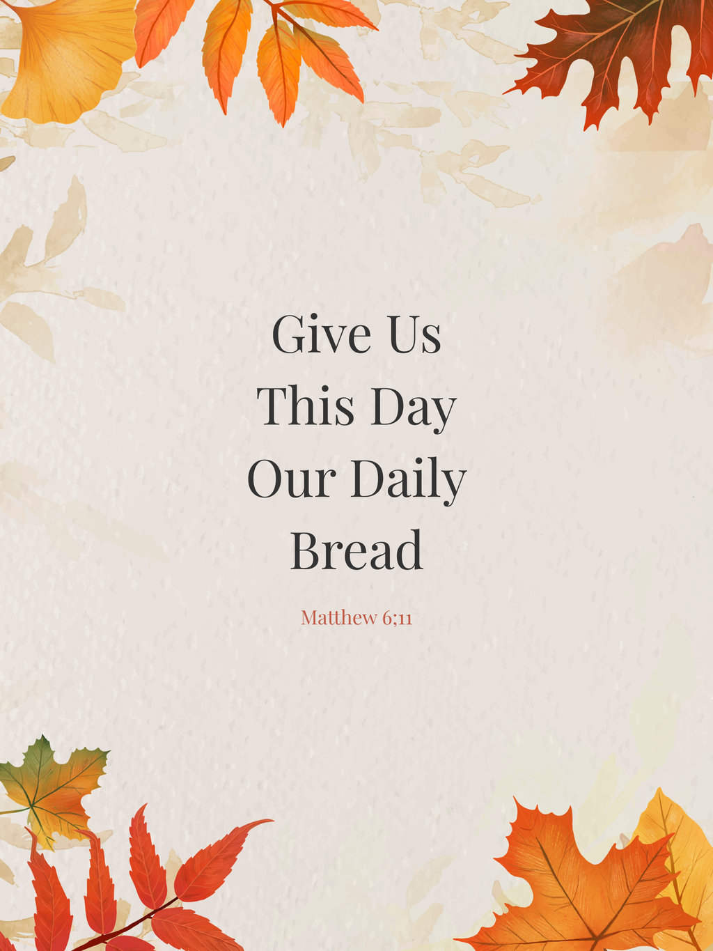 Matthew 6:11 Cascading Majestic Instant Digital Wall Art Print