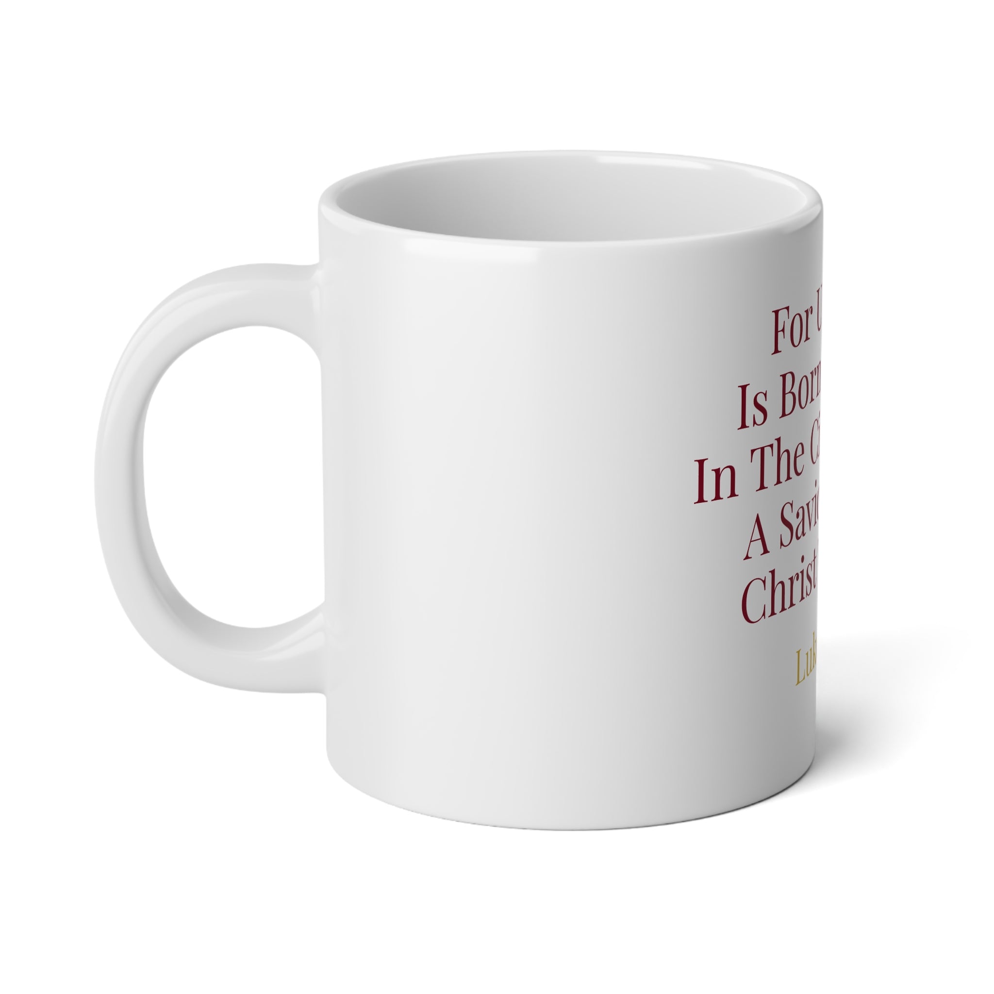 Luke 2:11 Savior Is Born Christmas Scripture Jumbo Mug – 20oz