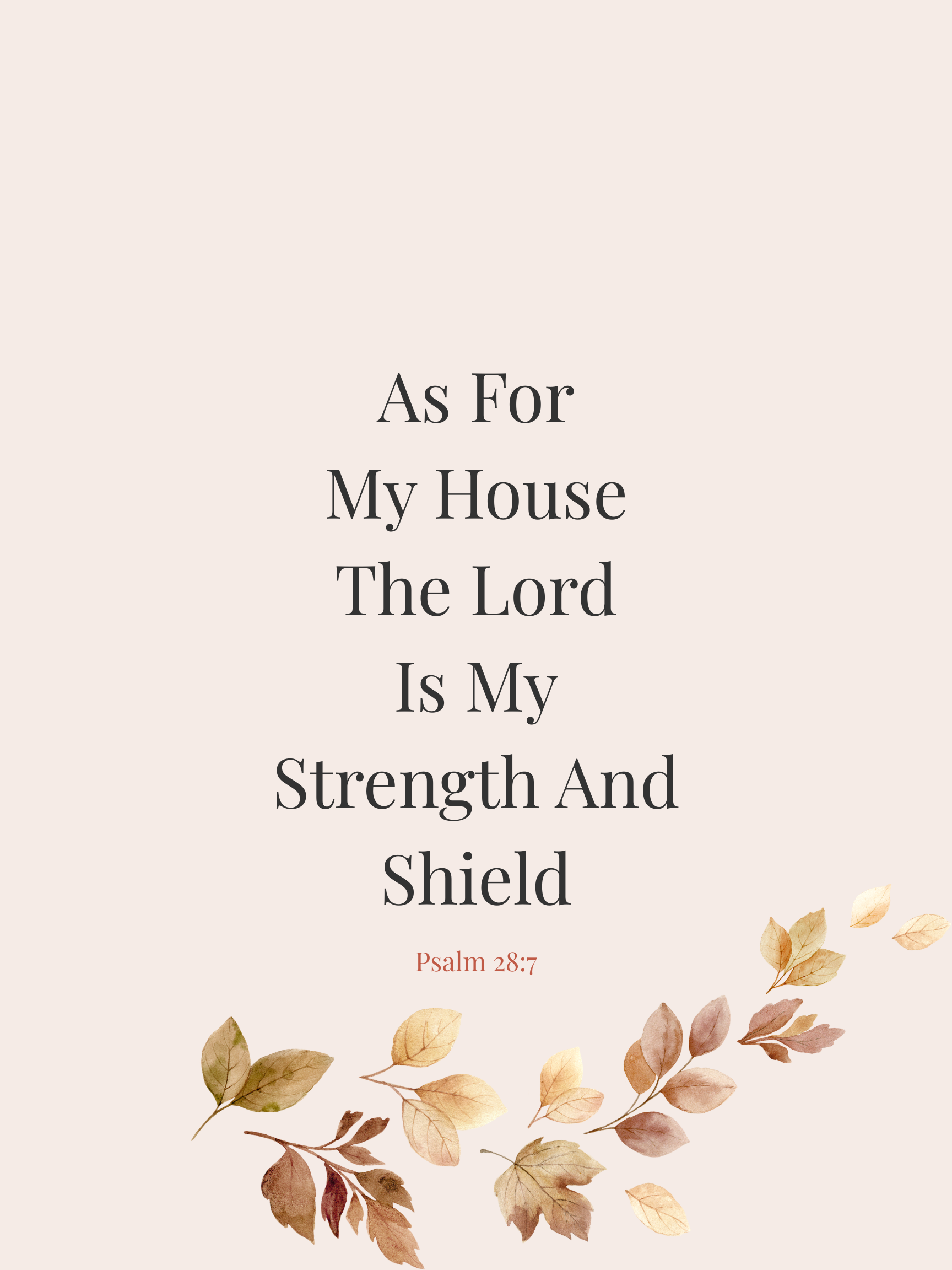 Psalm 28:7 Cascading Majestic Instant Digital Wall Art Print