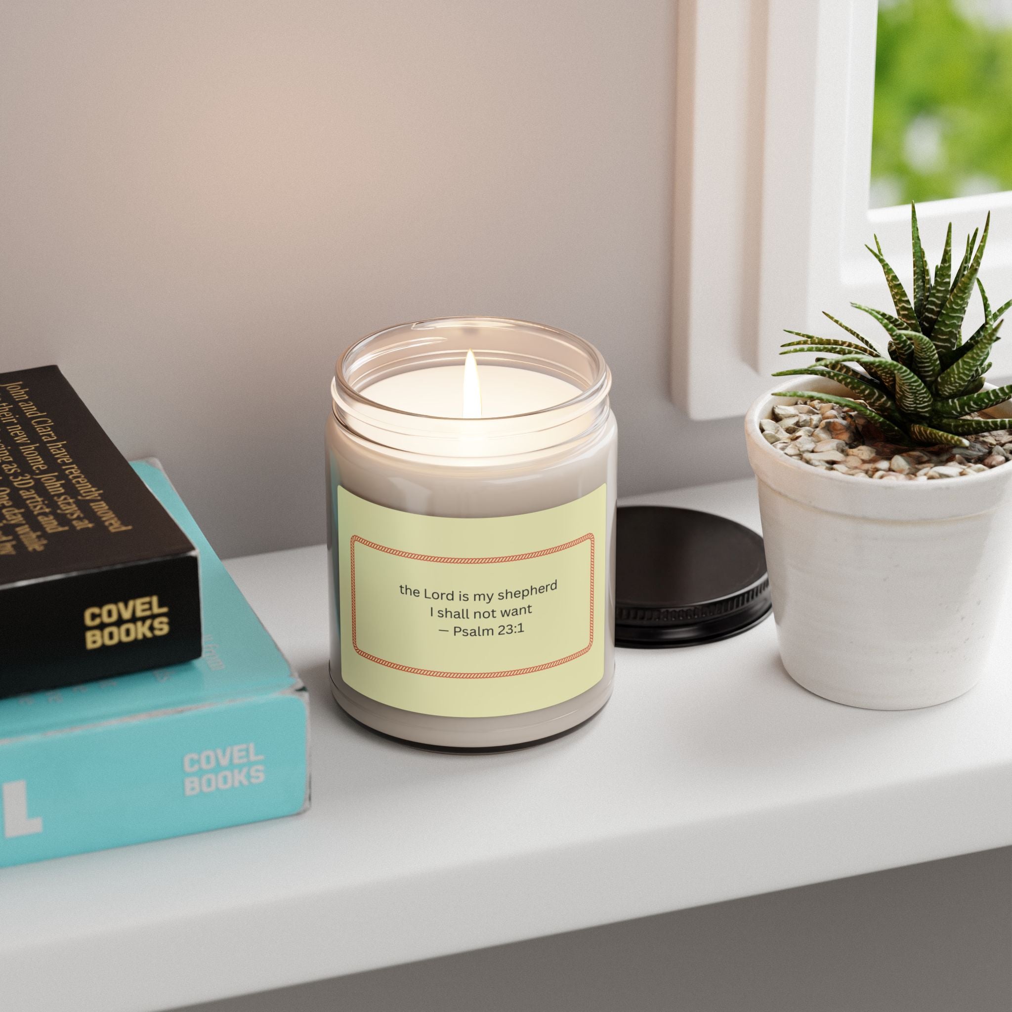 Psalm 23 Verse Candle Soy Jar | The Lord is My Shepherd 9oz