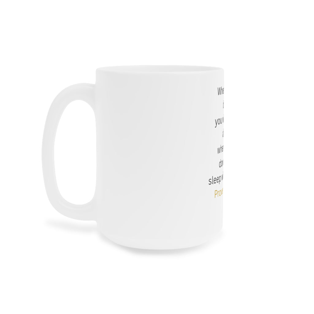 Proverbs 3:24 Scripture Mug — Inspirational Ceramic Coffee Cup
