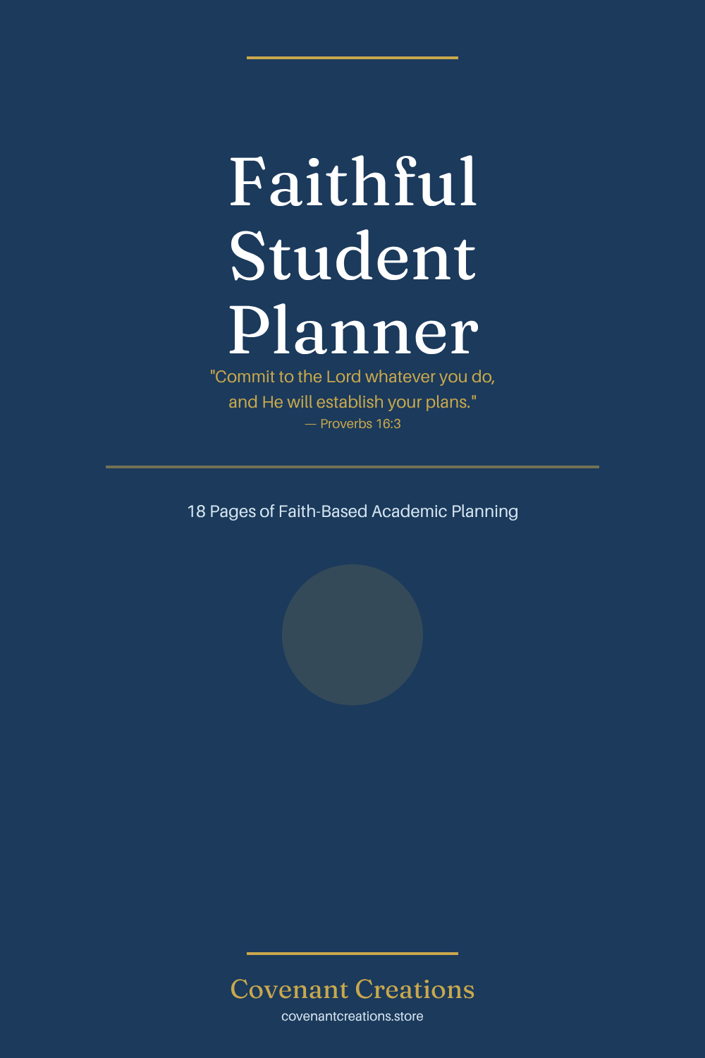 Faithful Student Planner - Christian Academic Organizer for College & High School Students (18-Page Printable PDF)