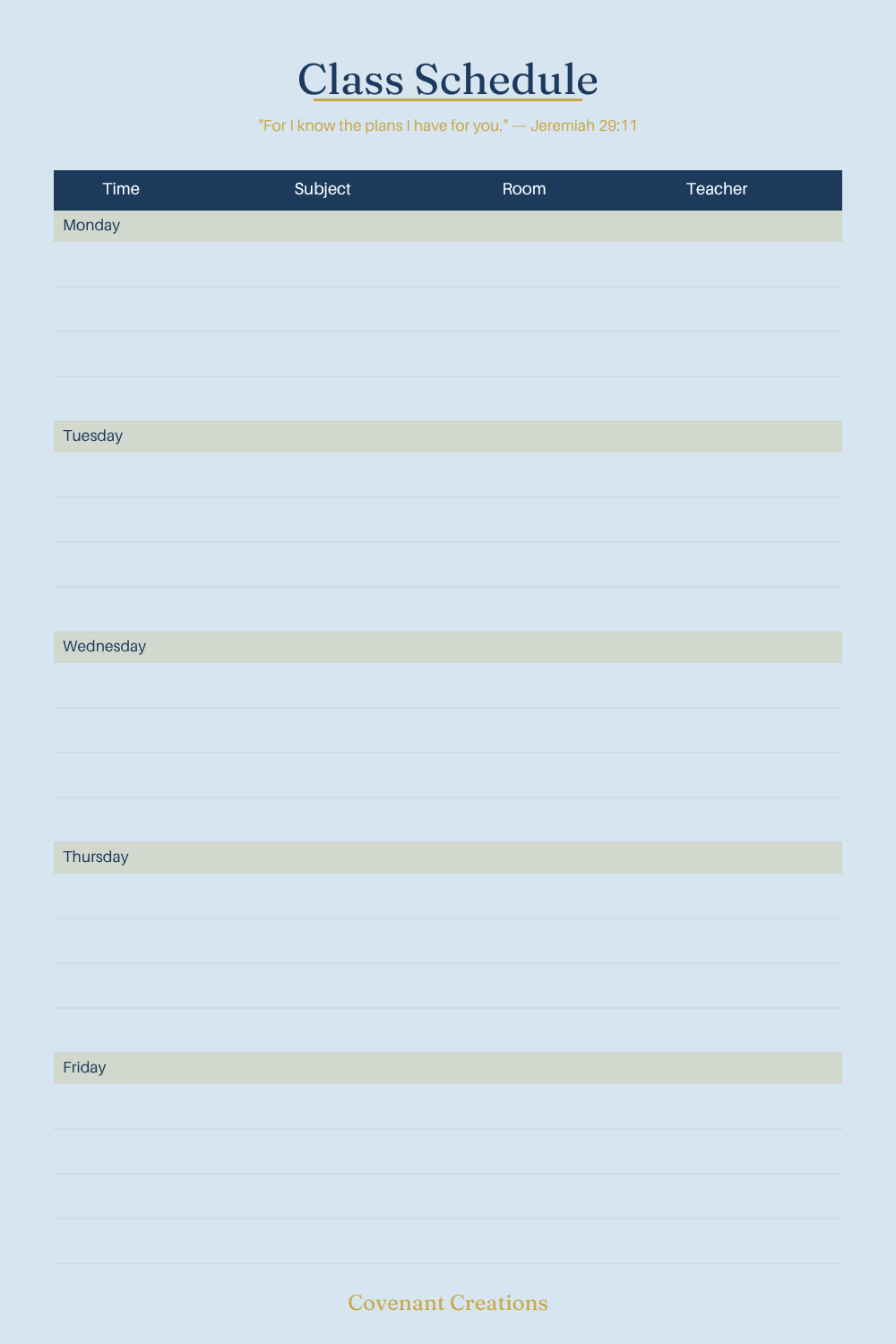 Faithful Student Planner - Christian Academic Organizer for College & High School Students (18-Page Printable PDF)
