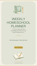 WEEKLY HOMESCHOOL PLANNER"? 💙✨