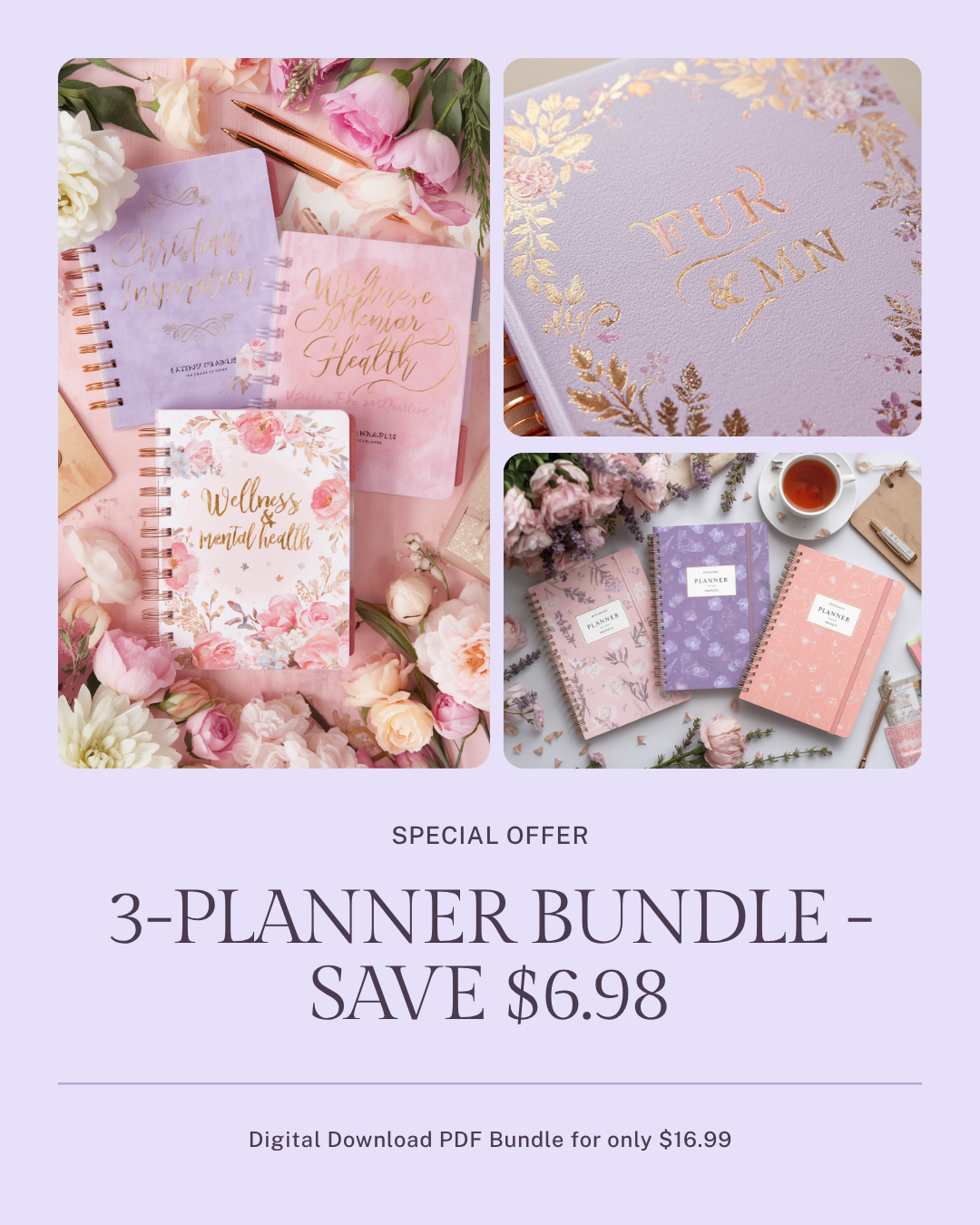 Christian Planner Bundle (3-Pack)-Instant PDF Download