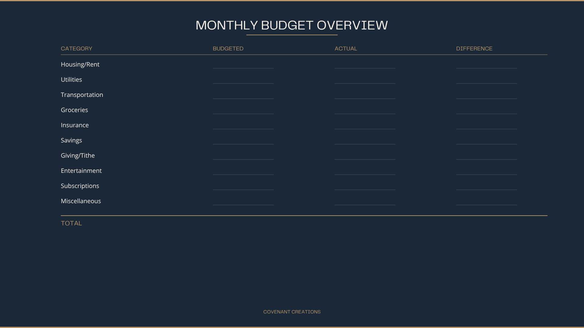 Budget & Finance Planner Men's Edition-Instant PDF Download