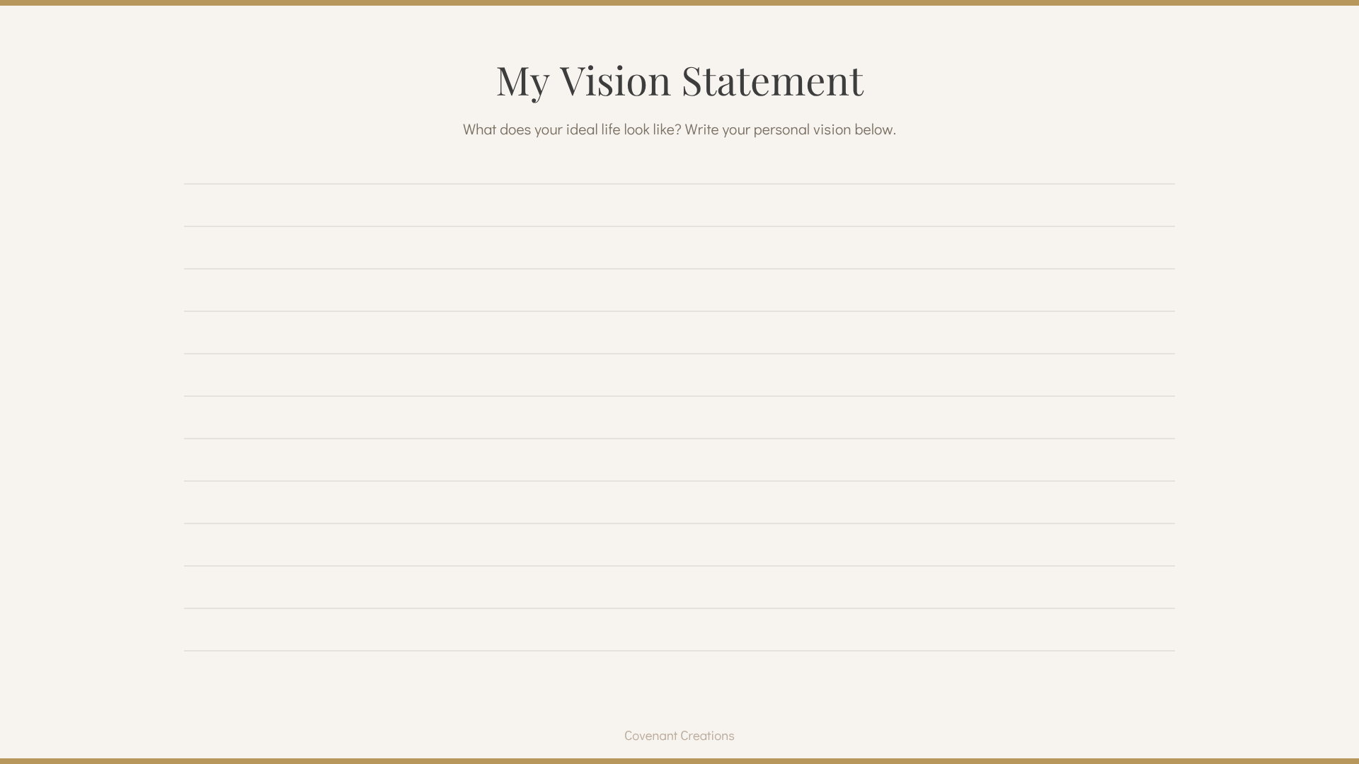 Vision & Goals Planner-Instant PDF Download