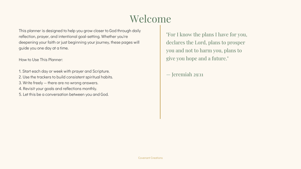 Christian Inspirational Planner – Digital Download PDF