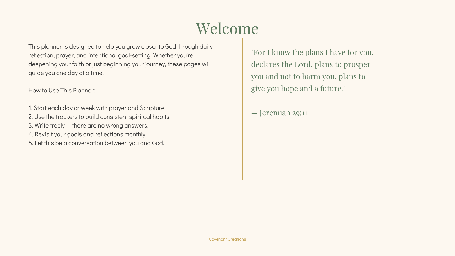 Christian Inspirational Planner – Digital Download PDF