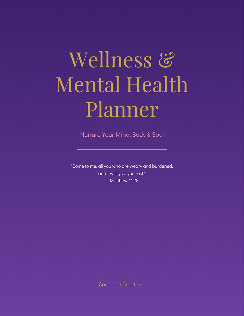 Wellness & Mental Health Planner-Instant PDF Download