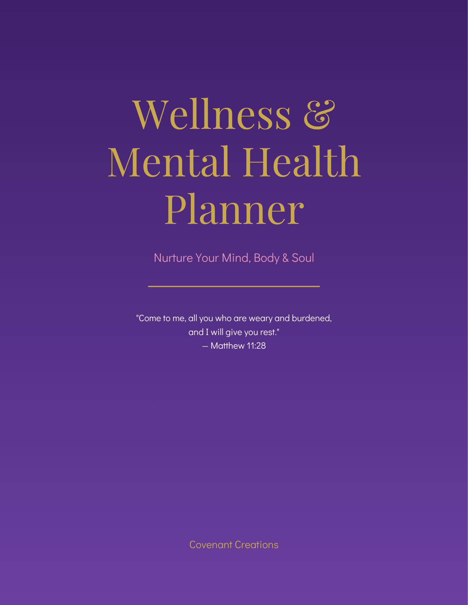 Wellness & Mental Health Planner-Instant PDF Download