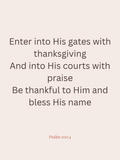 Psalm 100:4 Instant Digital Wall Art Print